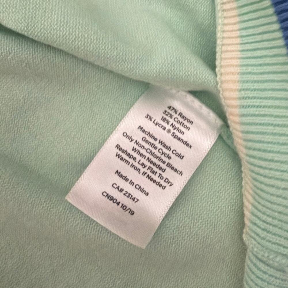 Talbots Charming Cardigan Button Front Mint Green Sweater Size XL - Picture 4 of 4
